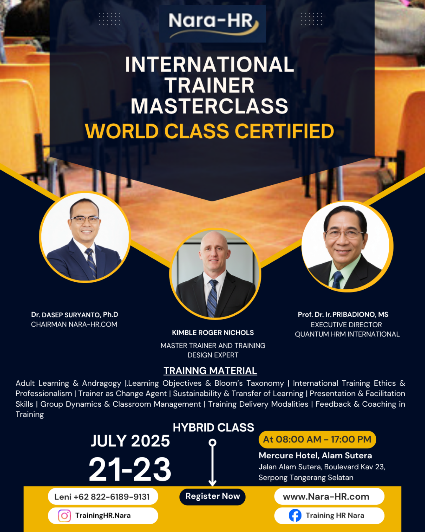 International Trainer Master Class