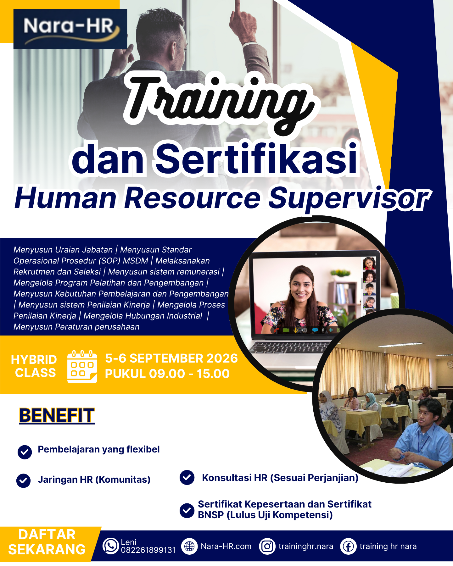 Training dan Sertifikasi Resource Supervisor