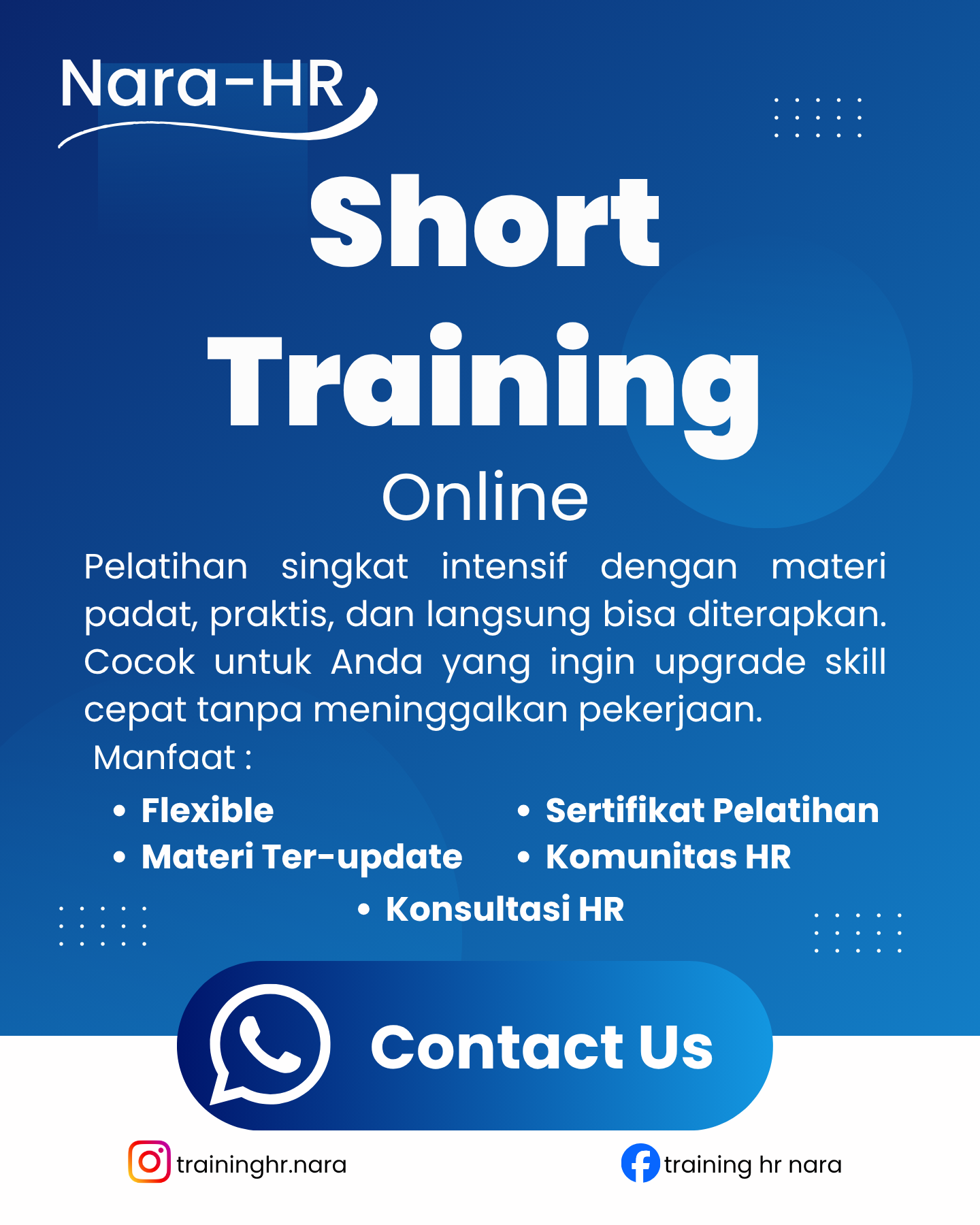 Training dan Sertifikasi Resource Supervisor