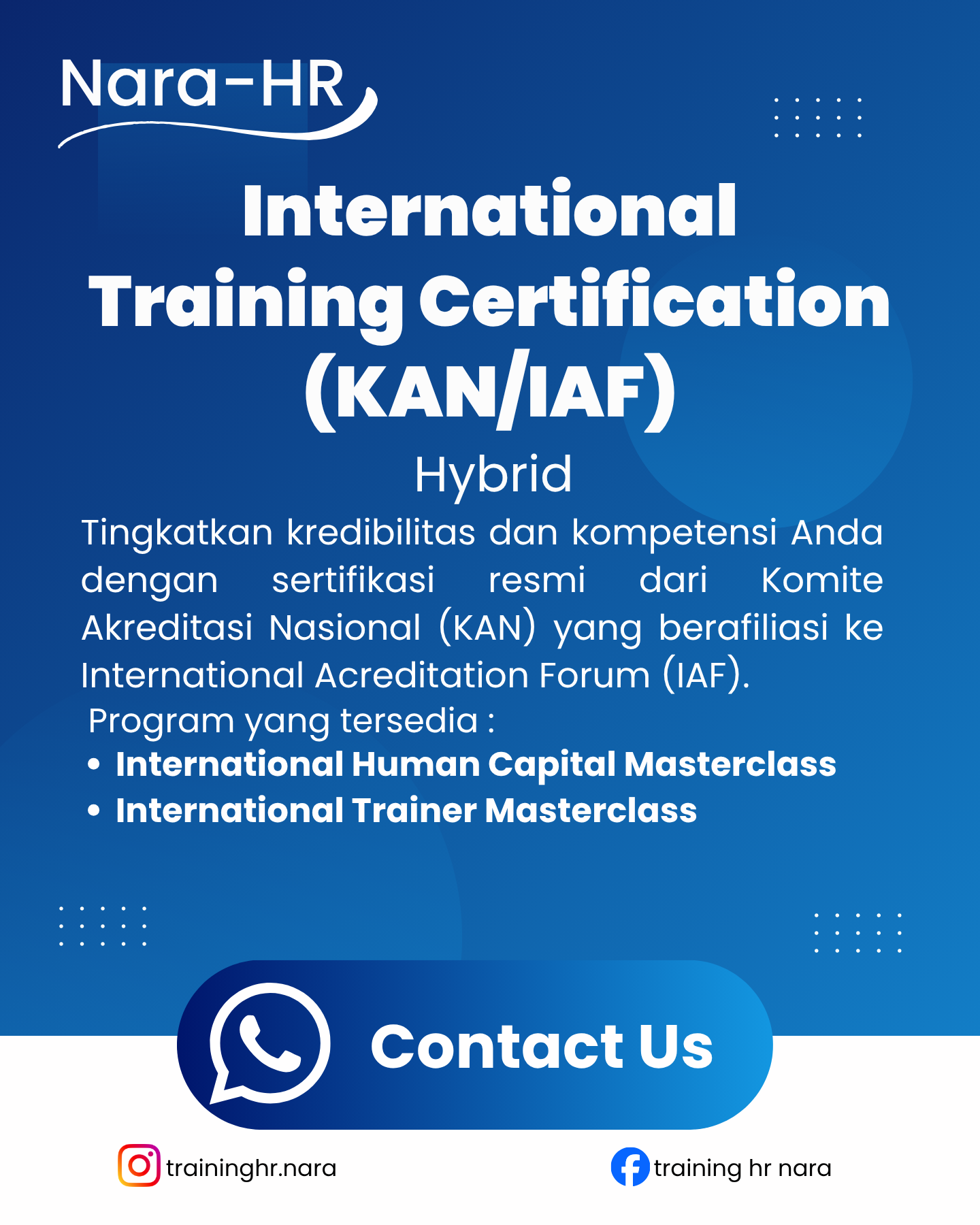 International Trainer Master Class